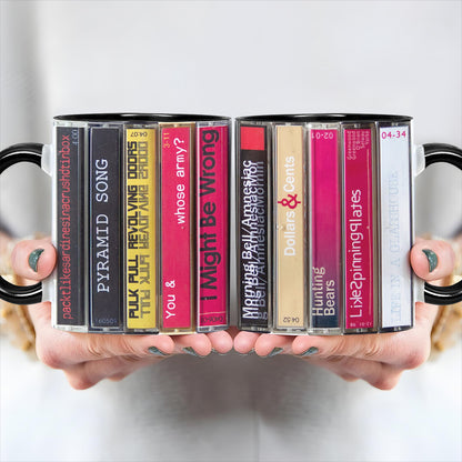 Radiohead Amnesiac Album Cassette Retro Accent Mug