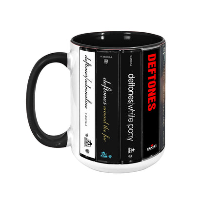 Deftones Albums Cassette Collection Retro Accent Edge-to-Edge Printed Mug