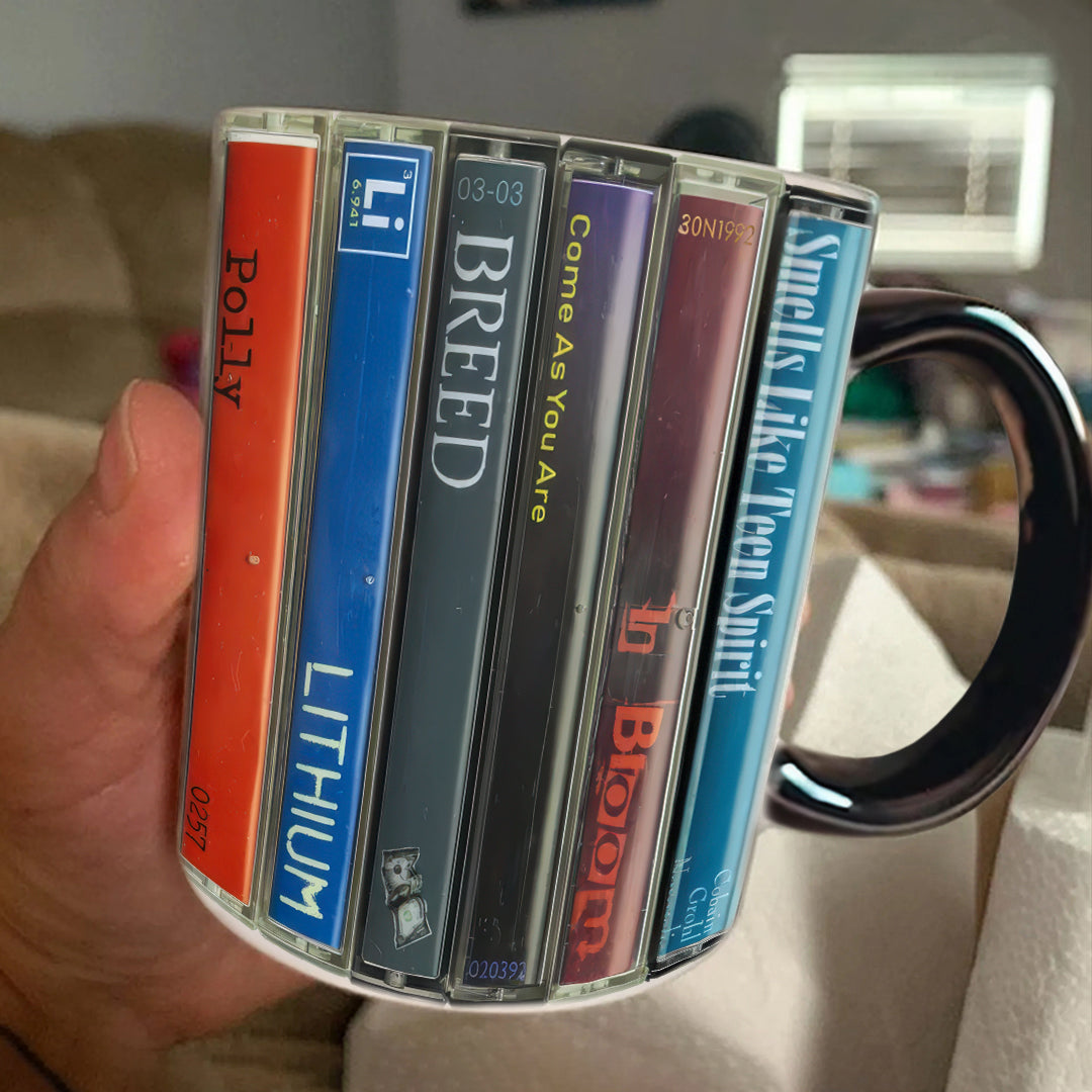 Nirvana Nevermind Album Cassette Retro Accent Mug