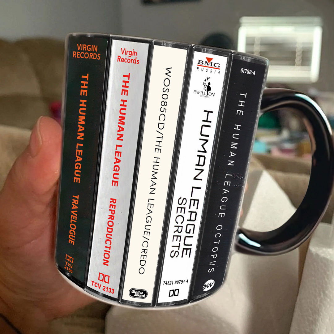 The Human League Albums Cassette Collection Retro Accent Mug
