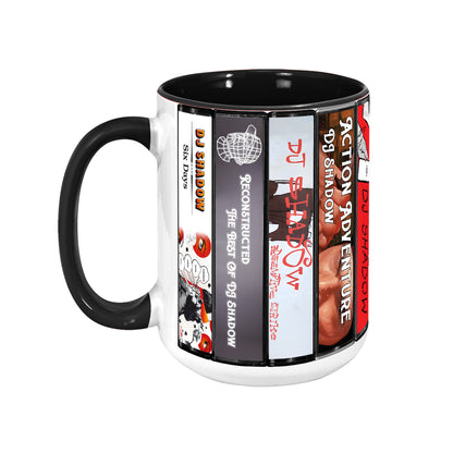 DJ Shadow Albums Cassette Collection Retro Accent Mug