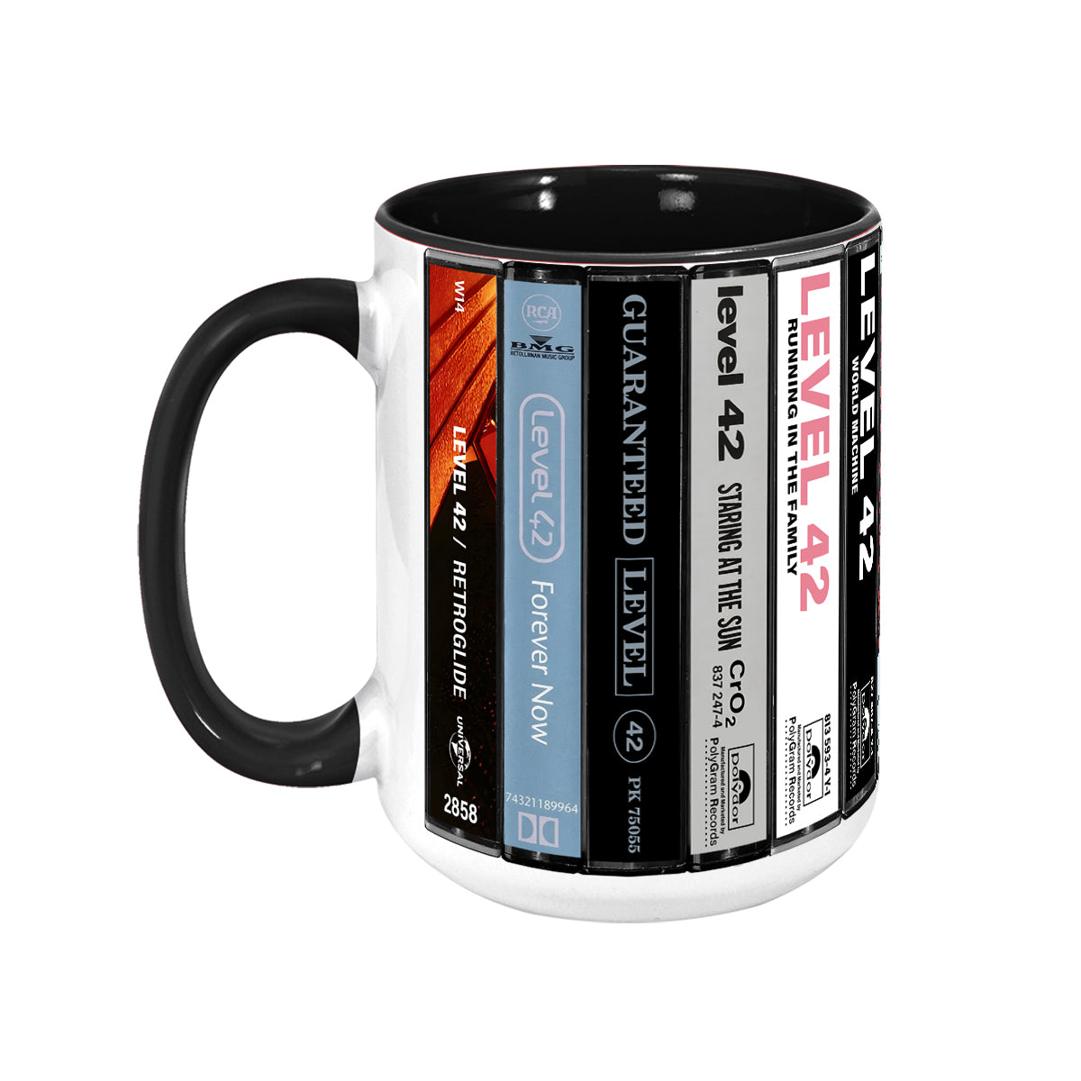 Level 42 Albums Cassette Collection Retro Accent Mug
