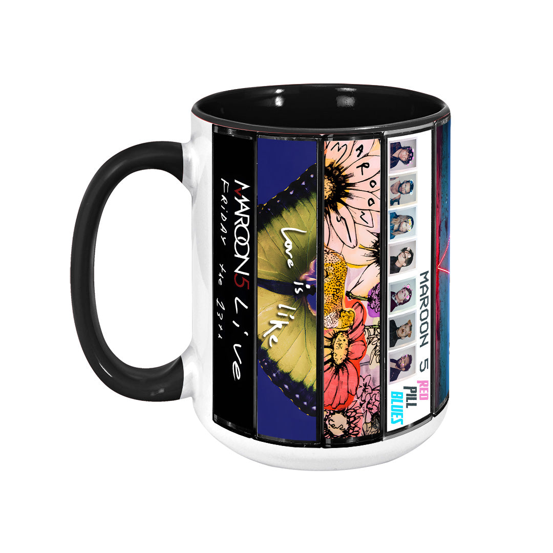 Maroon 5 Albums Cassette Collection Retro Accent Mug