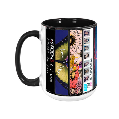 Maroon 5 Albums Cassette Collection Retro Accent Mug