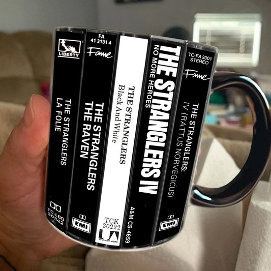 The Stranglers Albums Cassette Retro Collection Accent Mug