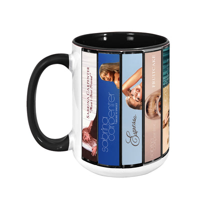 Sabrina Carpenter Albums Cassette Collection Retro Accent Mug