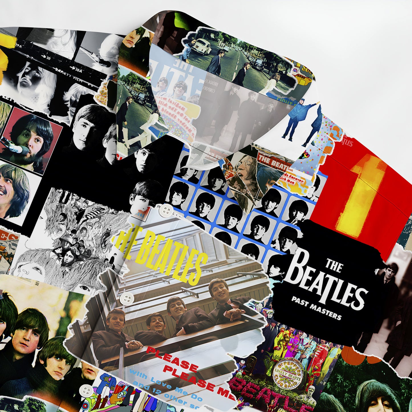 The Beatles Albums Covers Collage Unisex Hawaiian Shirt