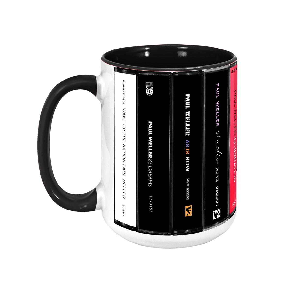 Paul Weller Albums Cassette Collection Retro Accent Mug
