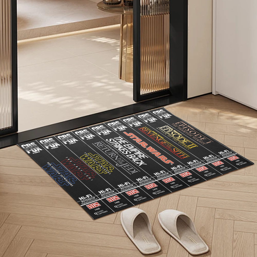 VHS Tape Classic Star Wars Series Movies Indoor Rug
