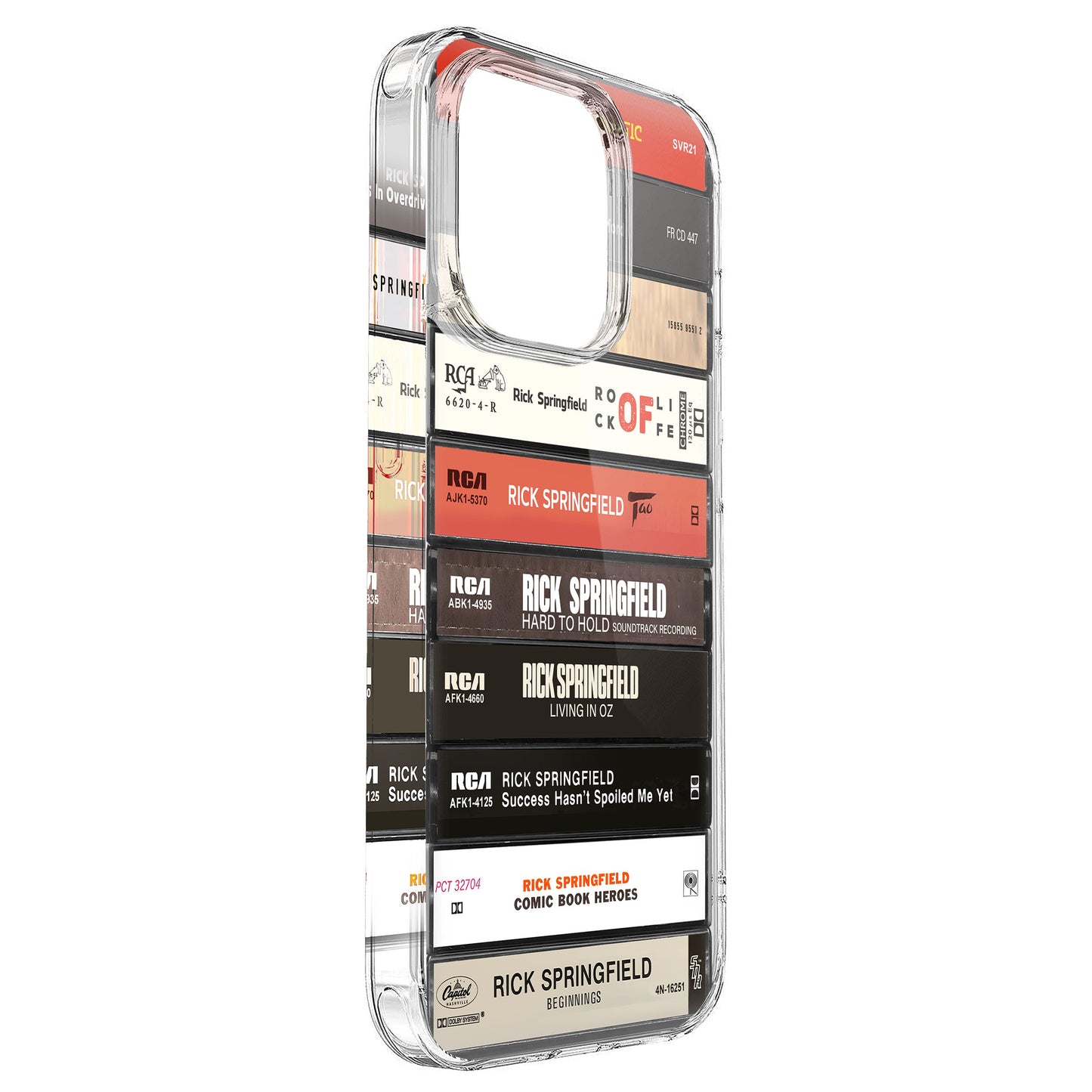Rick Springfield Albums Cassette Collection Retro Phone Case