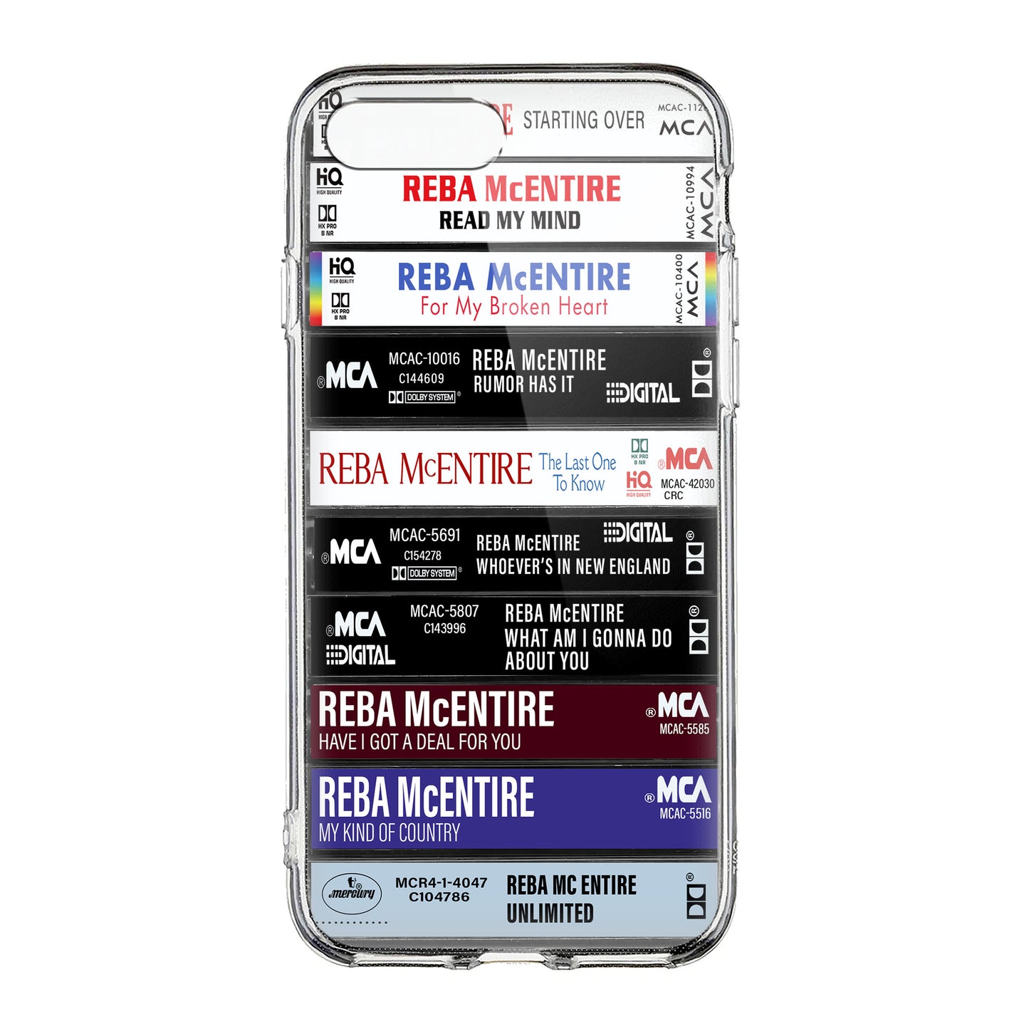 Reba McEntire Albums Cassette Collection Retro Phone Case