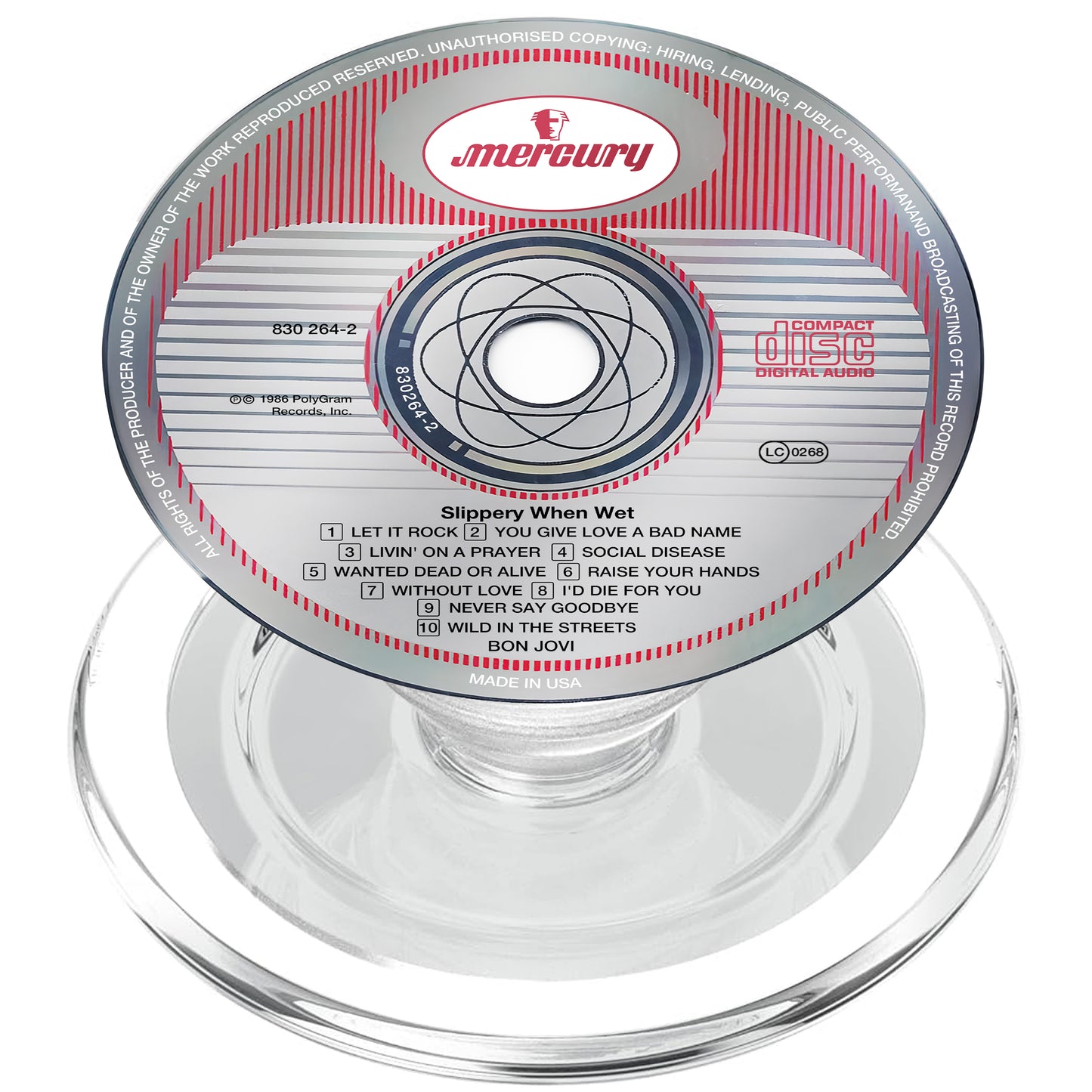 Slippery When Wet Albums CD Magnetic Phone Grip - Bon Jovi