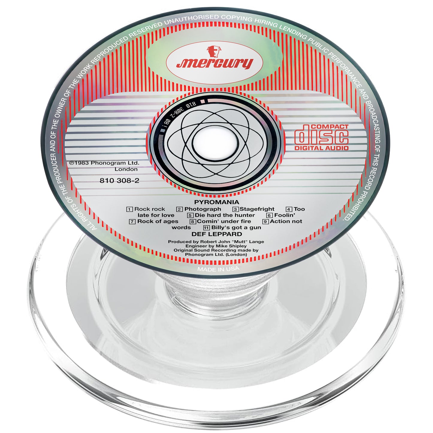 Pyromania CD Magnetic Phone Grip - Def Leppard