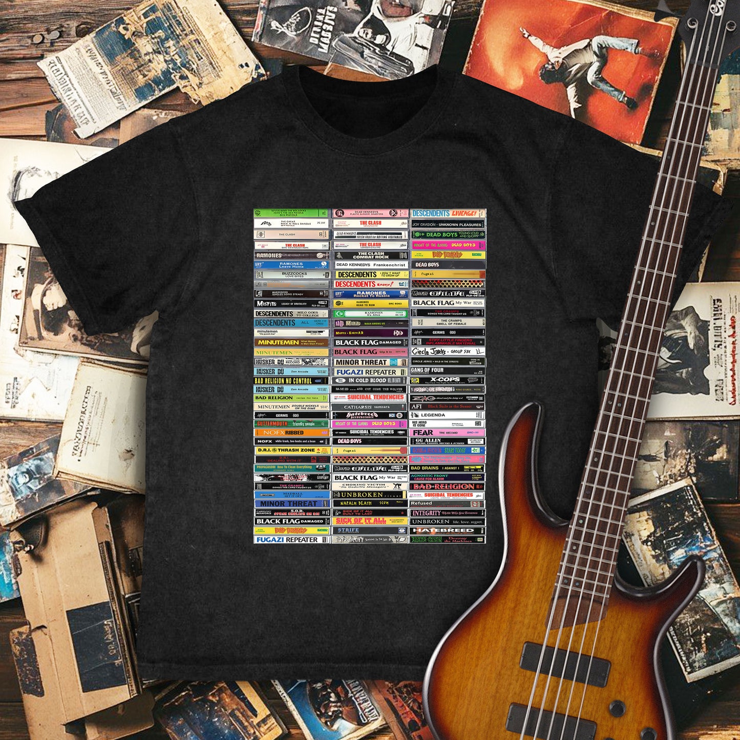Classic Punk Rock Albums Cassette Retro Collection Premium Unisex T-Shirt