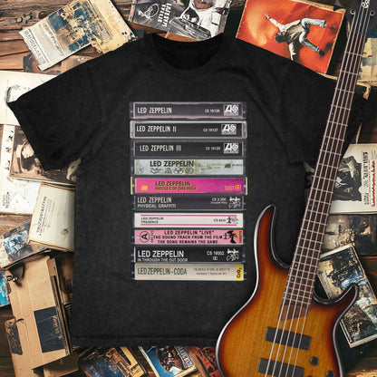 Led Zeppelin Albums Cassette Retro Collection Premium Unisex T-Shirt