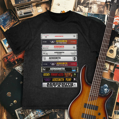 Aerosmith Albums Cassette Retro Collection Premium Unisex T-Shirt