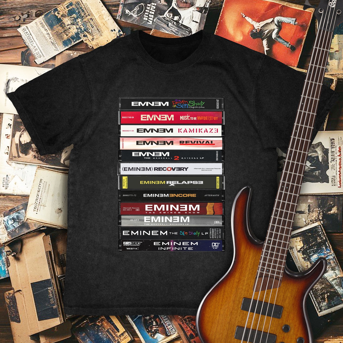 Eminem Albums Cassette Retro Collection Premium Unisex T-Shirt