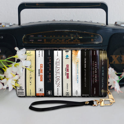Céline Dion Albums Cassette Vintage Leather Long Wallet