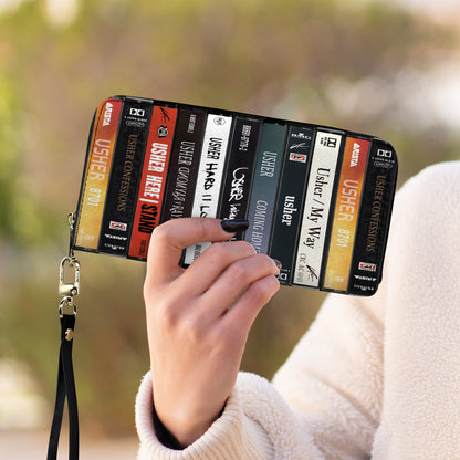 Usher Albums Cassette Vintage Leather Long Wallet