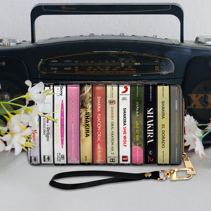 Shakira Albums Cassette Vintage Leather Long Wallet