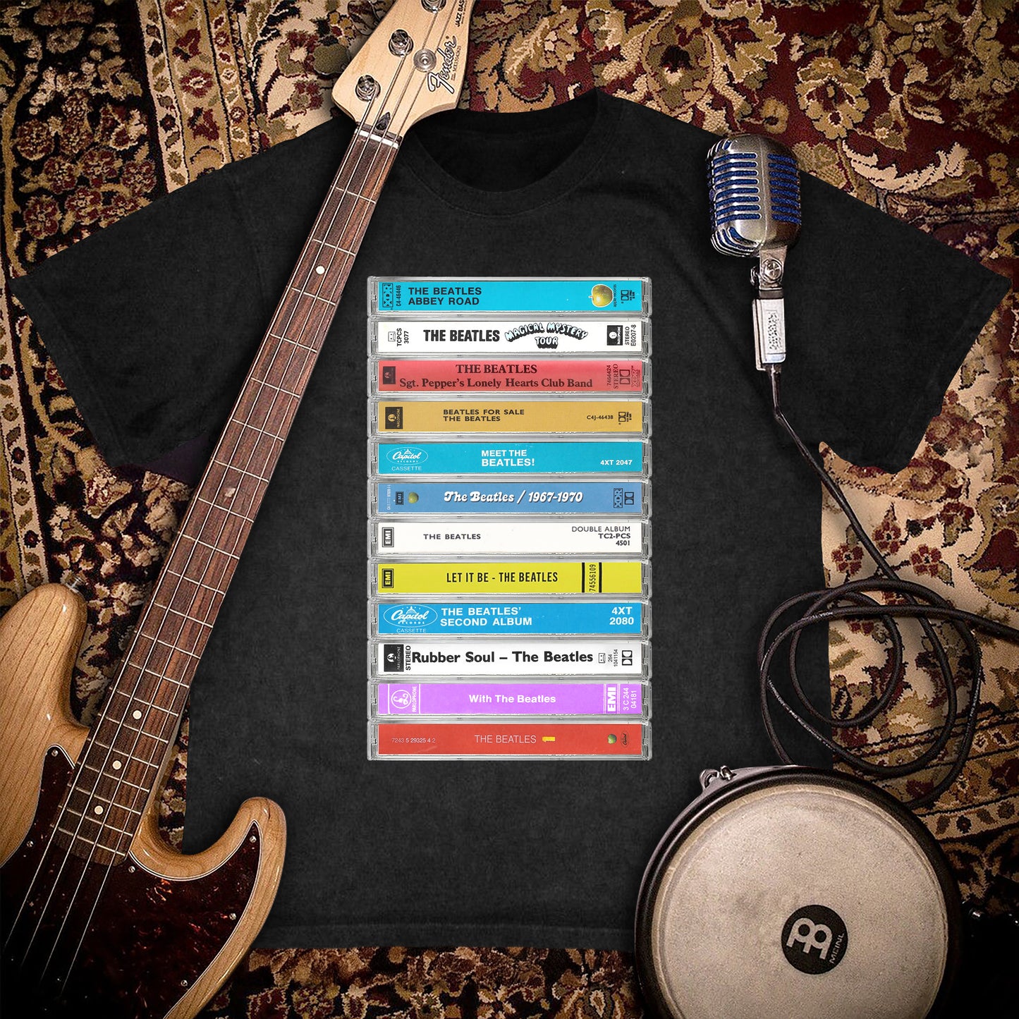 The Beatles Albums Cassette Retro Collection Premium Unisex T-Shirt