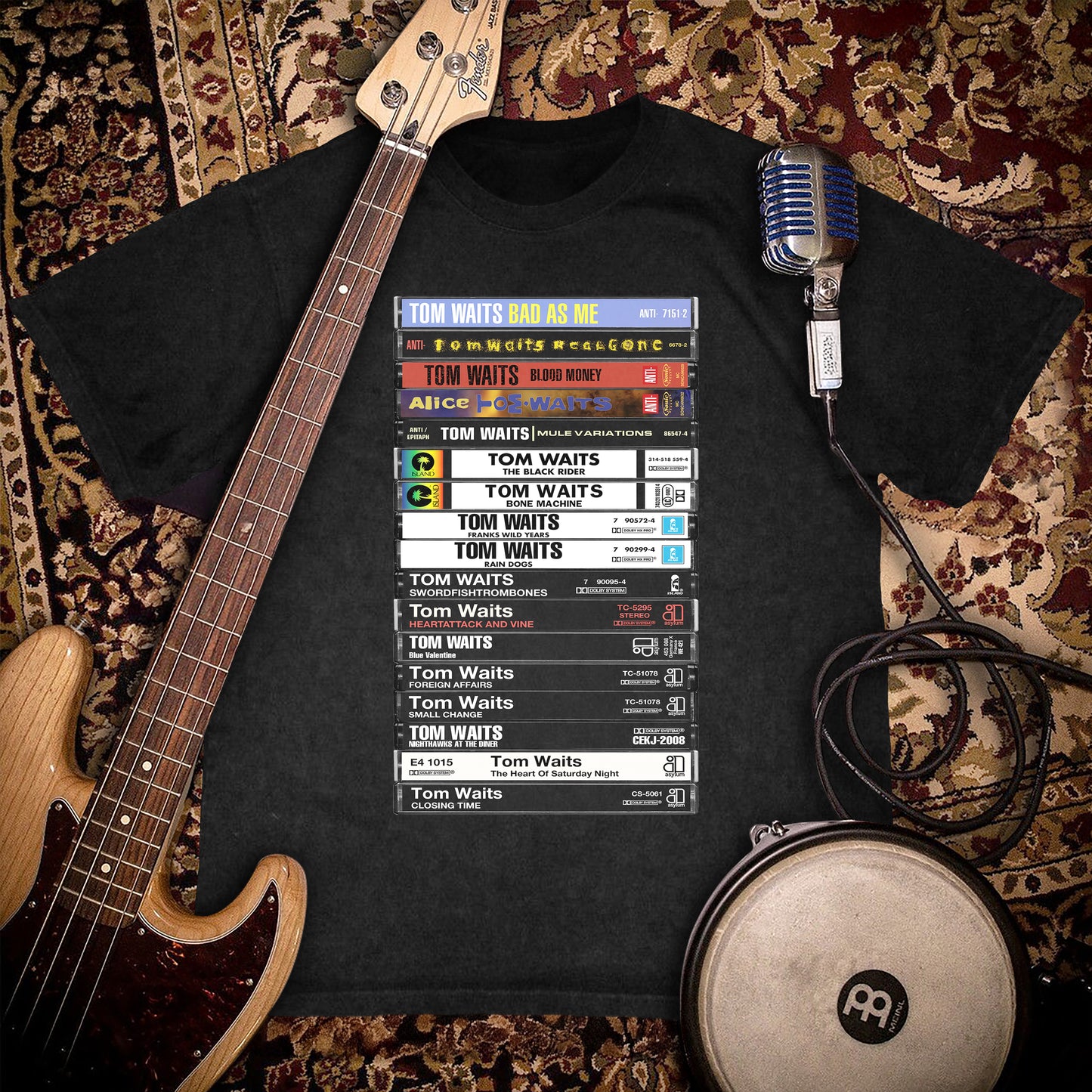 Tom Waits Albums Cassette Retro Collection Premium Unisex T-Shirt