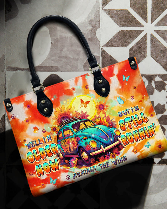 RUNNING AGAINST THE WIND CAR TIE DYE LEATHER HANDBAG