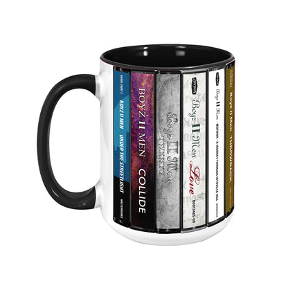 Boyz II Men Albums Cassette Collection Retro Accent Edge-to-Edge Printed Mug