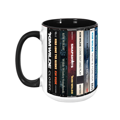 Kim Wilde Albums Cassette Collection Retro Accent Edge-to-Edge Printed Mug