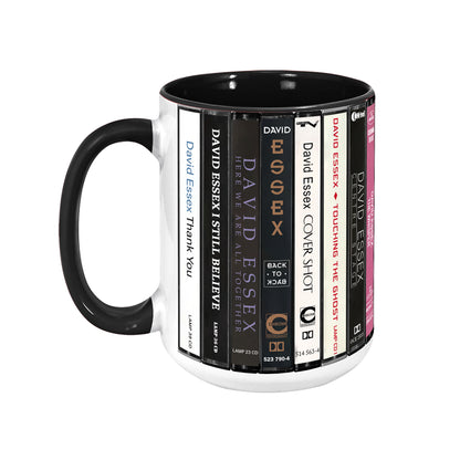 David Essex Albums Cassette Collection Retro Accent Edge-to-Edge Printed Mug