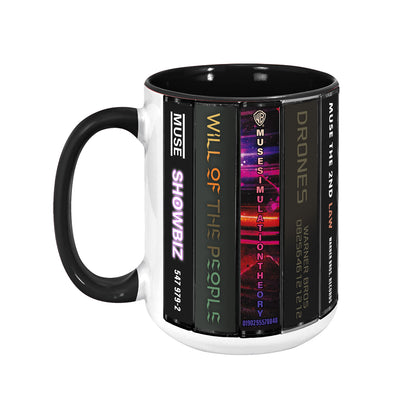 Muse Albums Cassette Collection Retro Accent Edge-to-Edge Printed Mug