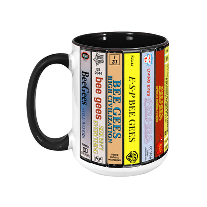 Bee Gees Albums Cassette Collection Accent Mug - New Version