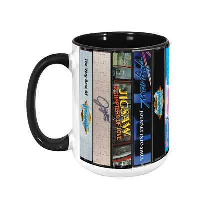 Jigsaw Albums Cassette Collection Retro Accent Edge-to-Edge Printed Mug