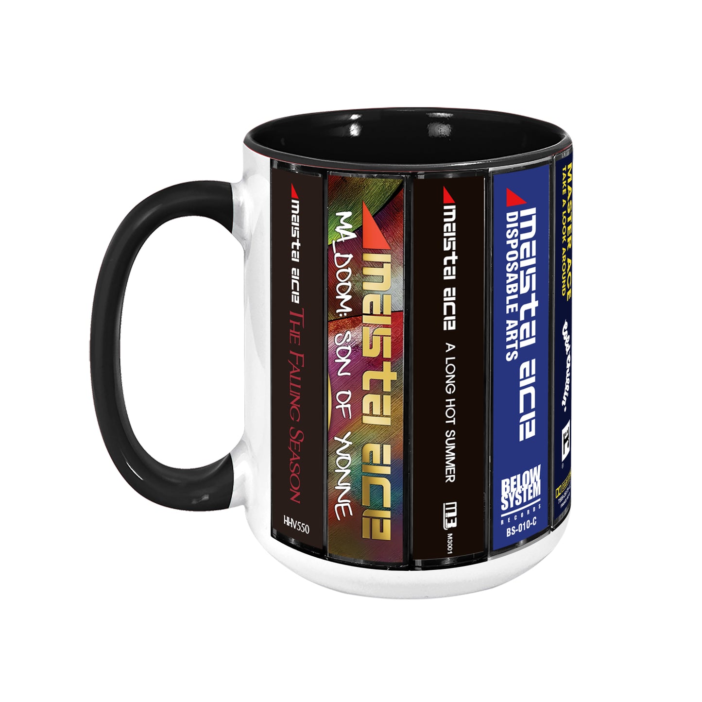 Masta Ace Albums Cassette Collection Retro Accent Edge-to-Edge Printed Mug