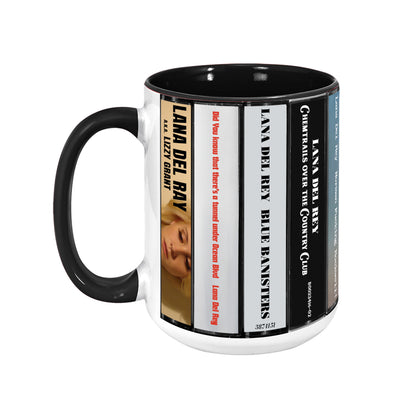 Lana Del Rey Albums Cassette Collection Retro Accent Edge-to-Edge Printed Mug