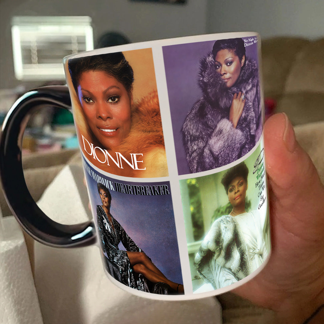 Dionne Warwick Albums Cover Collection Retro Mug
