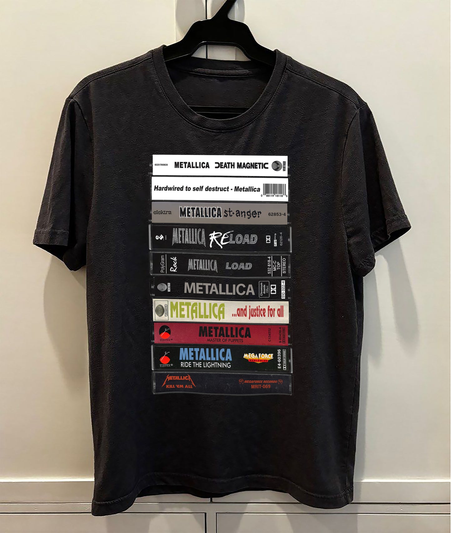 Metallica Albums Cassette Retro Collection Premium Unisex T-Shirt