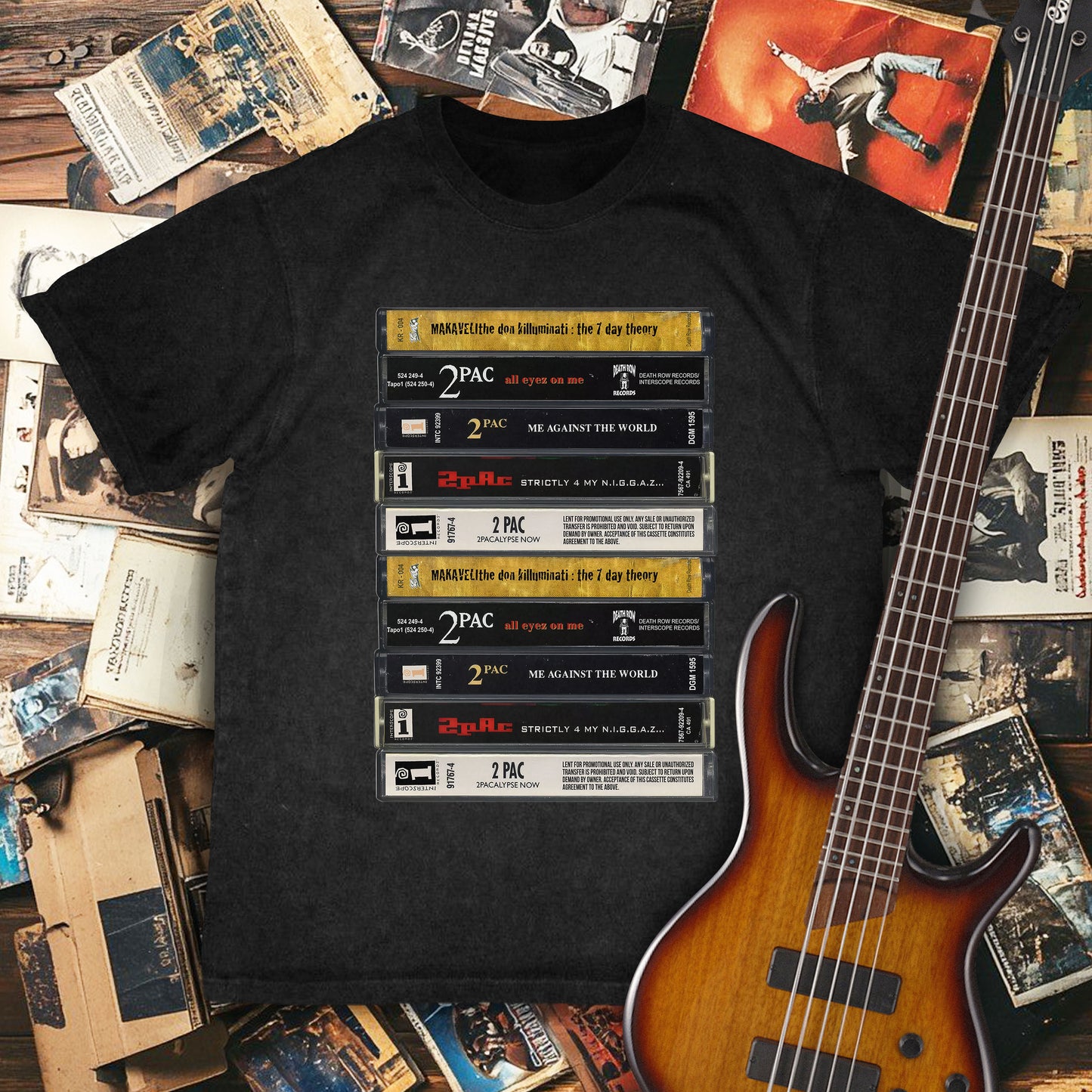 Tupac Albums Cassette Retro Collection Premium Unisex T-Shirt