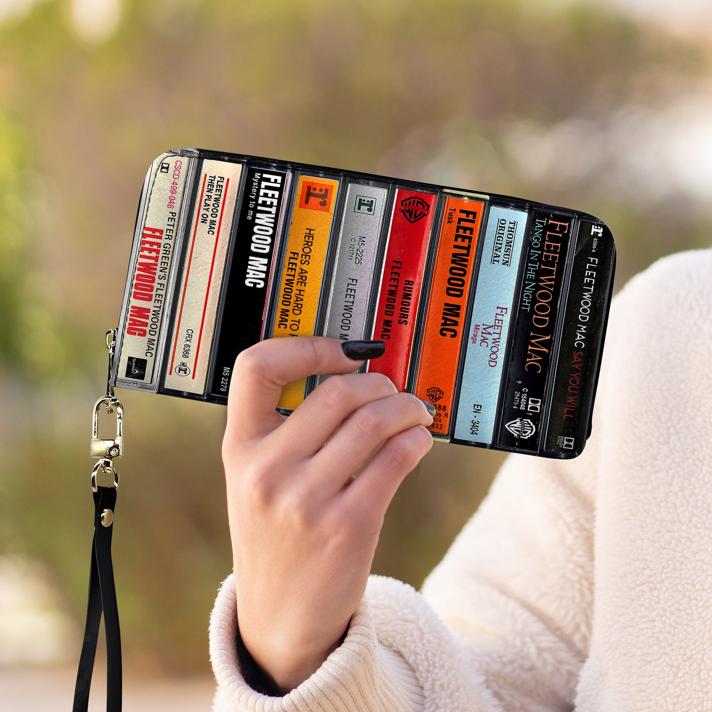 Fleetwood Mac Albums Cassette Vintage Leather Long Wallet
