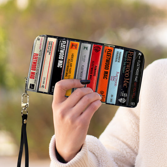 Fleetwood Mac Albums Cassette Vintage Leather Long Wallet