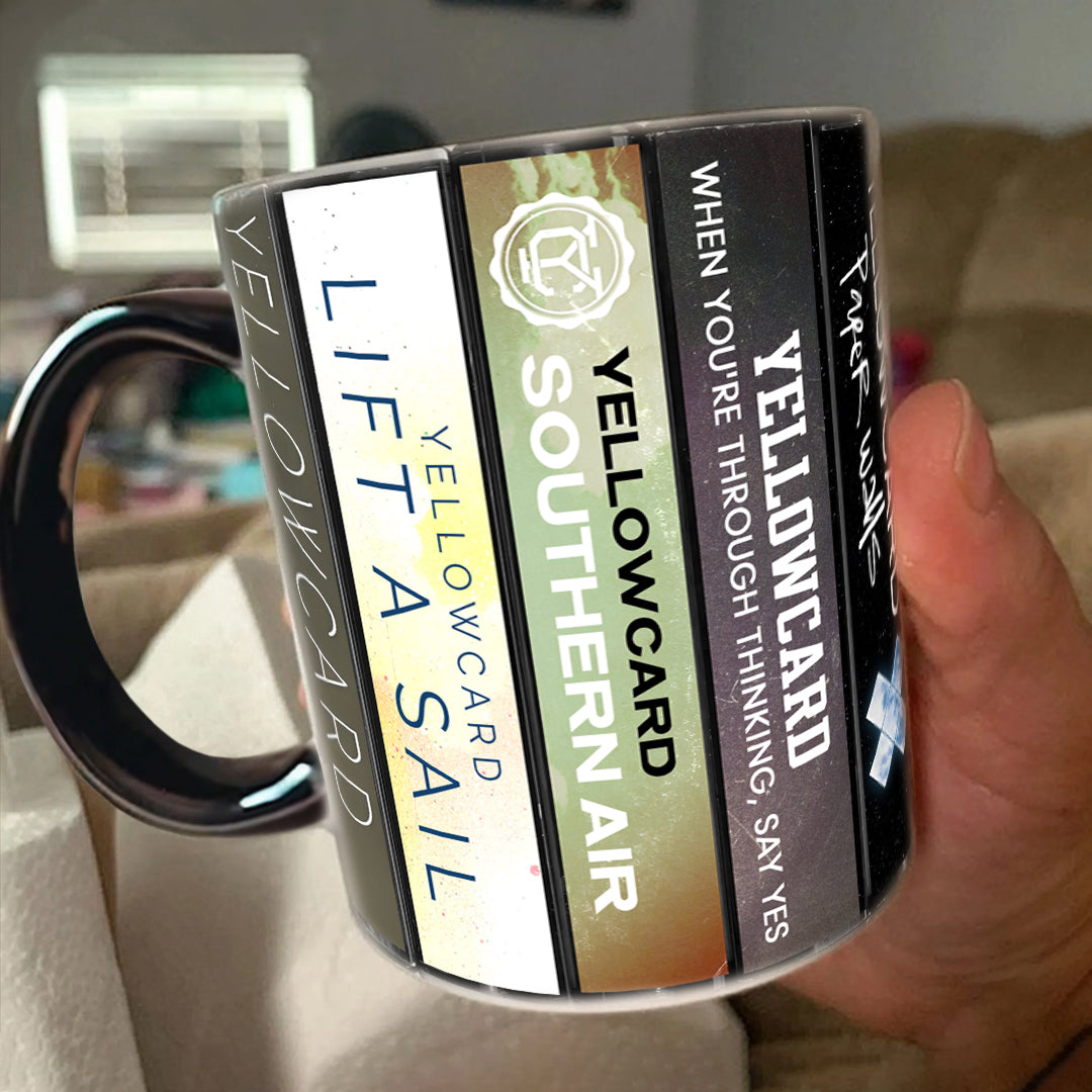 Yellowcard Albums Cassette Collection Retro Accent Edge-to-Edge Printed Mug