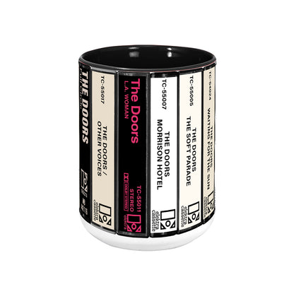 The Doors Albums Cassette Collection Retro Accent Mug