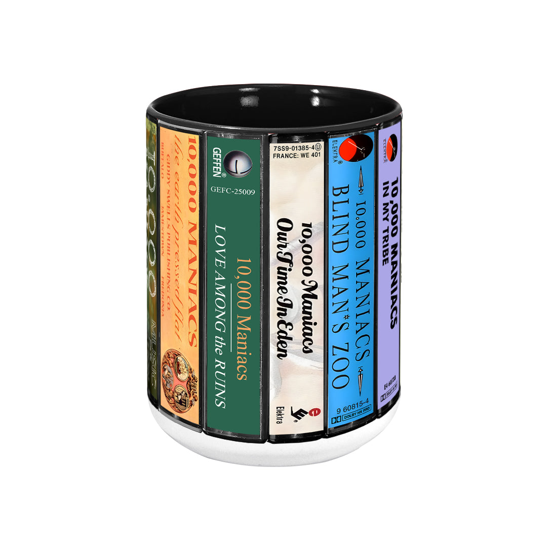 10,000 Maniacs Albums Cassette Collection Retro Accent Mug