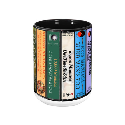 10,000 Maniacs Albums Cassette Collection Retro Accent Mug