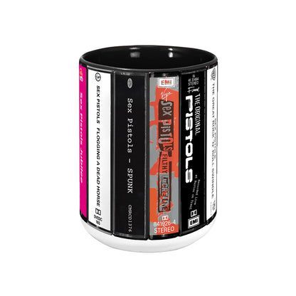 Sex Pistols Albums Cassette Collection Retro Accent Mug