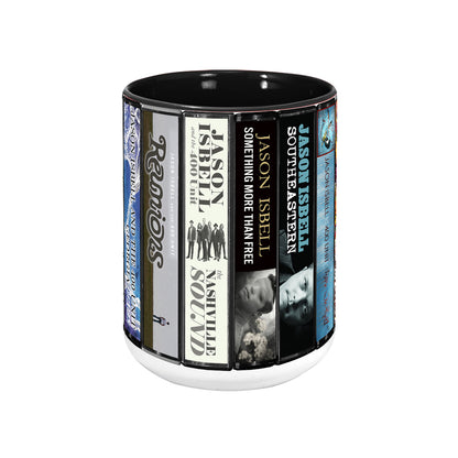 Jason Isbell Albums Cassette Collection Retro Accent Mug