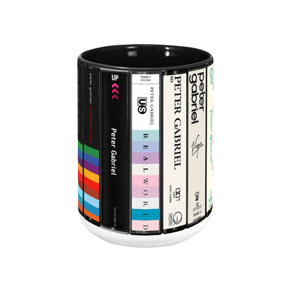 Peter Gabriel Albums Cassette Collection Retro Accent Mug