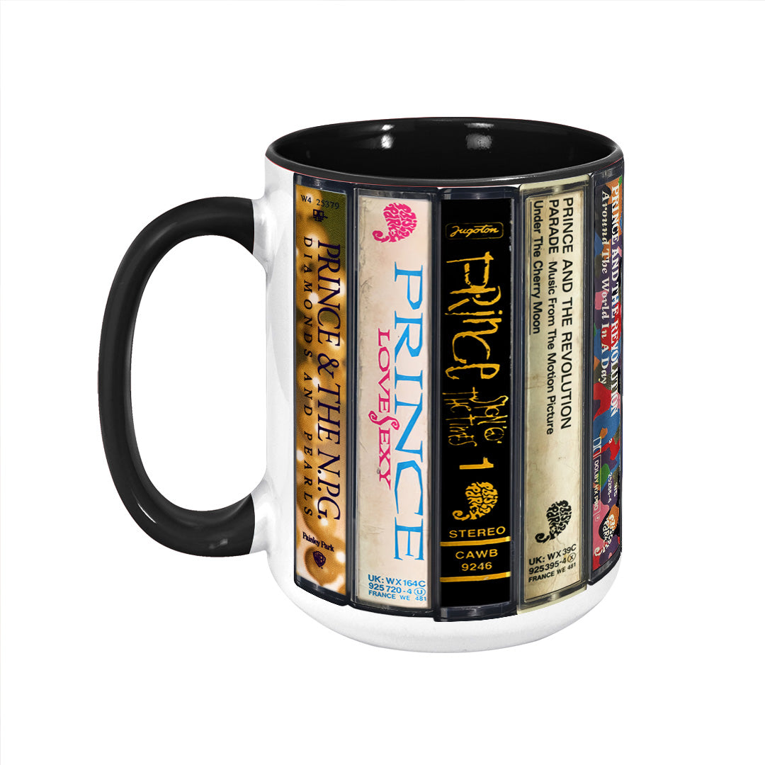 Prince Albums Cassette Collection Retro Accent Mug