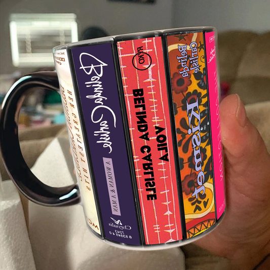 Belinda Carlisle Albums Cassette Collection Retro Accent Edge-to-Edge Printed Mug