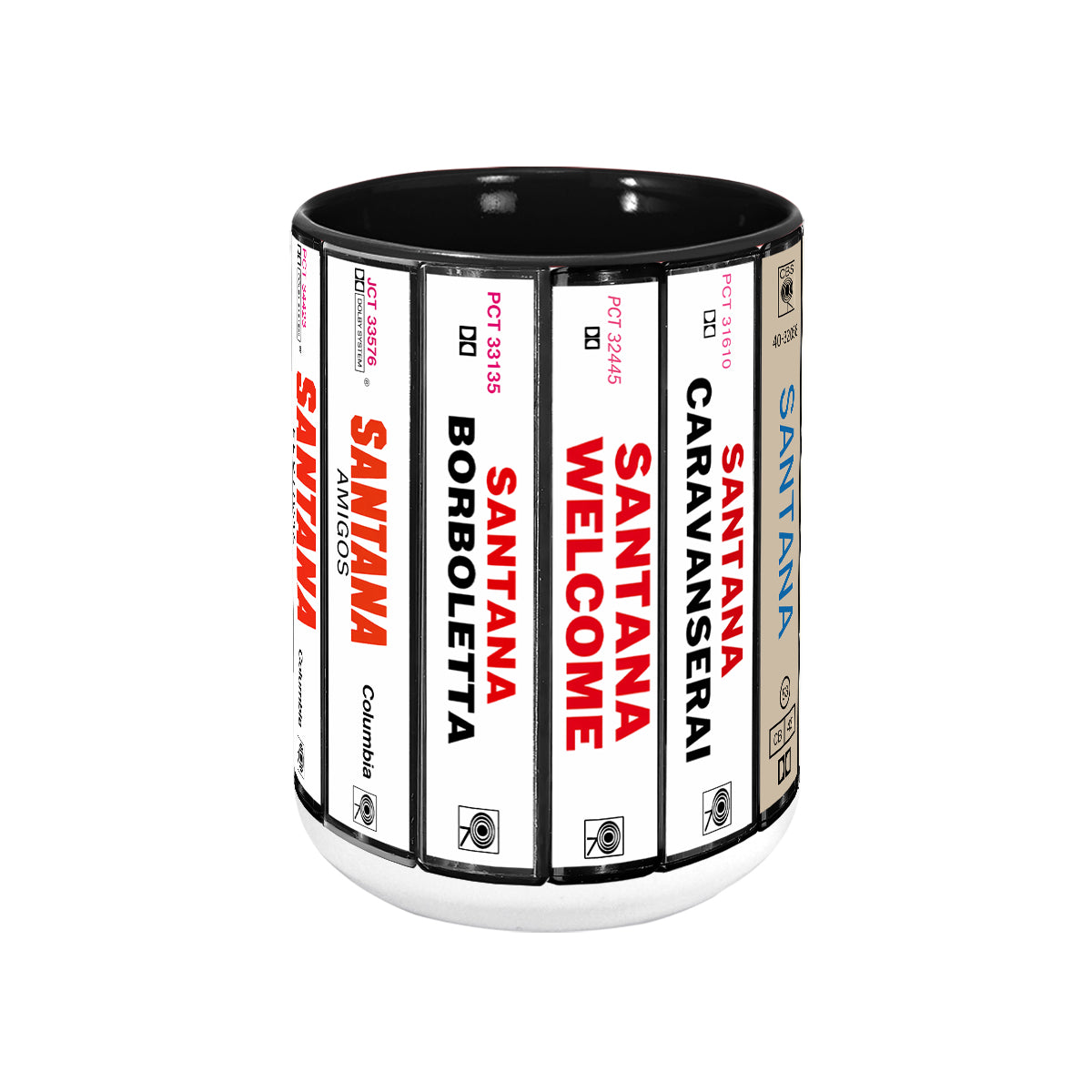 Santana Albums Cassette Collection Retro Accent Mug